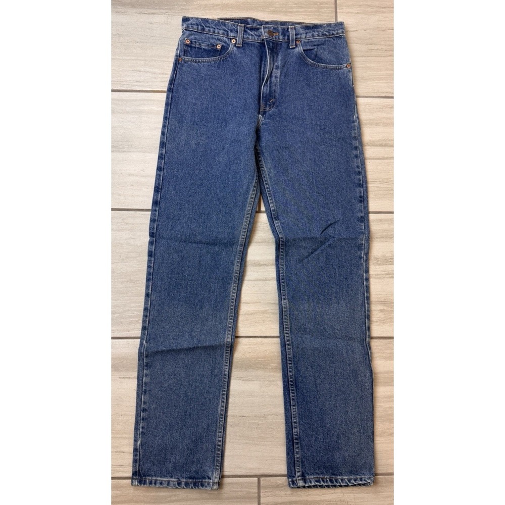 Vintage Deadstock 1995 Levi's 505 Regular Straight Red Tab Blue Jeans 33x34 USA